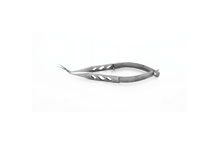 Pinça Capsulorhexis Mod. Inamura Curva Cabo Chato